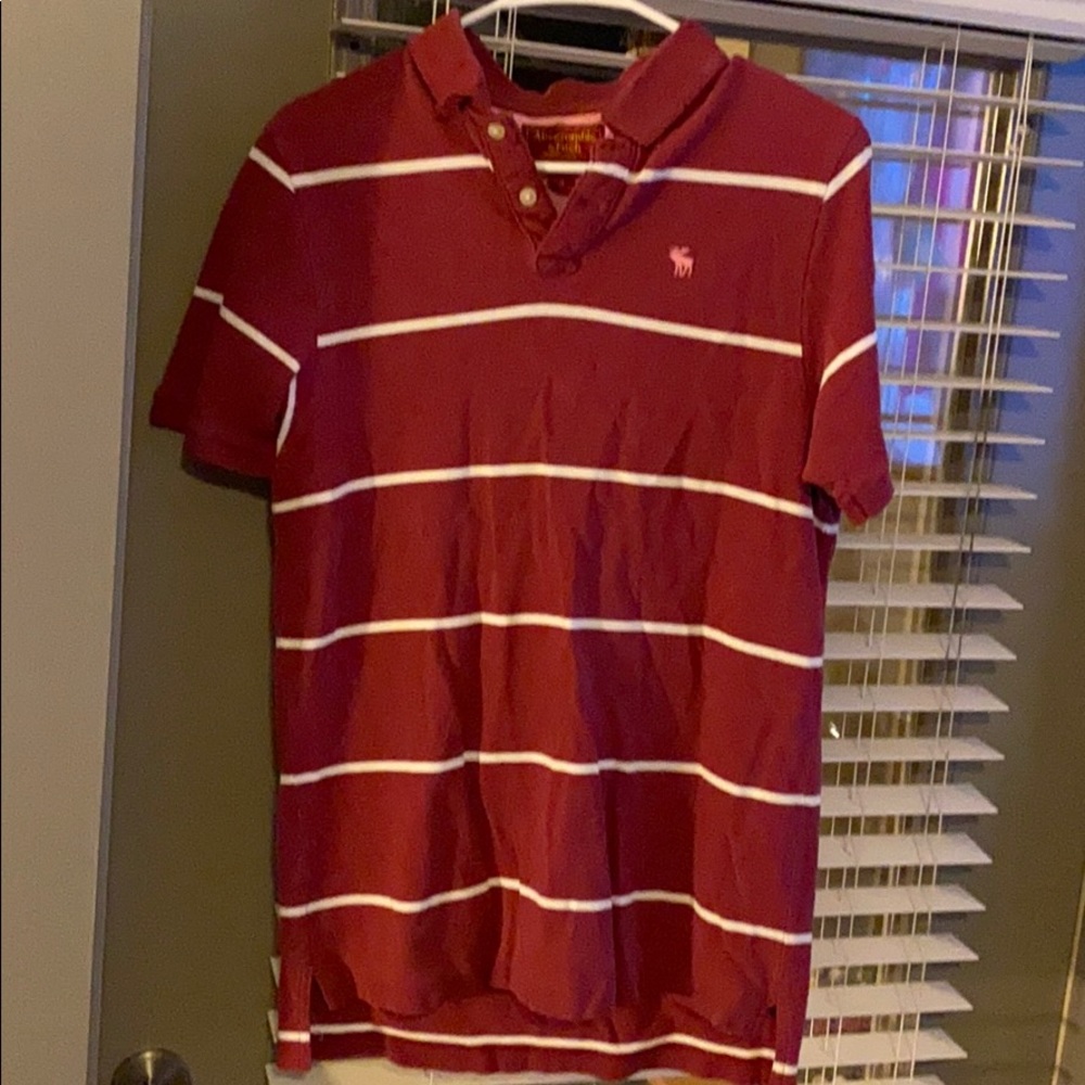 A&F pink polo